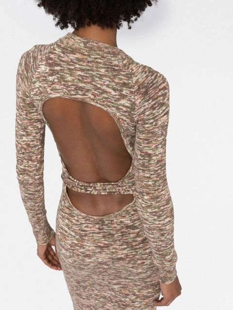 The Attico open-back midi dress - Brown - zdjęcie produktu nr 2