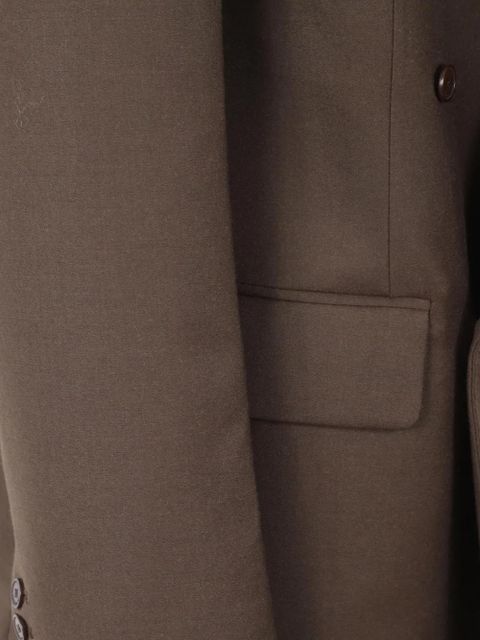 The Frankie Shop Newark double-breasted flannel blazer - Brown