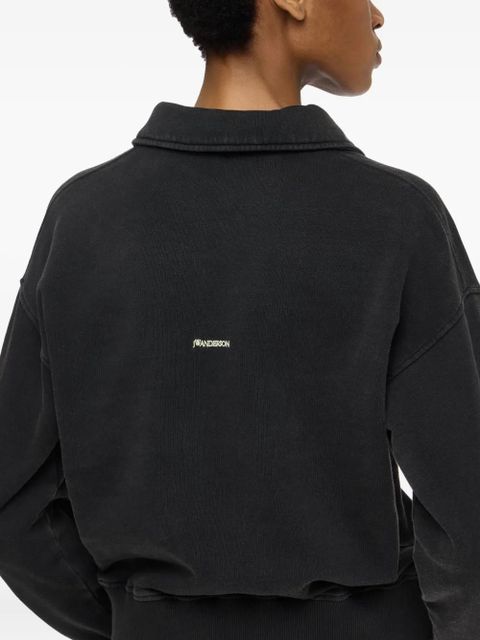 JW Anderson cotton polo top - Black