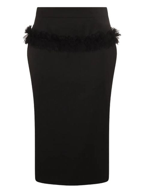 Alexander McQueen button-front ruffled skirt - Black