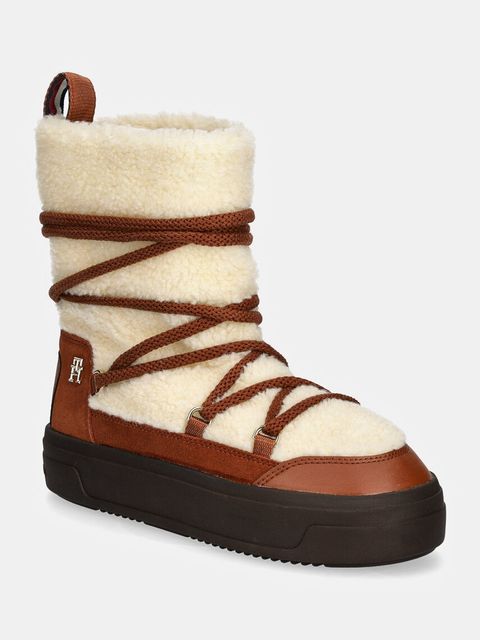 Tommy Hilfiger śniegowce LACE-UP FAUX SHEARLING SNOWBOOT - zdjęcie produktu nr 1