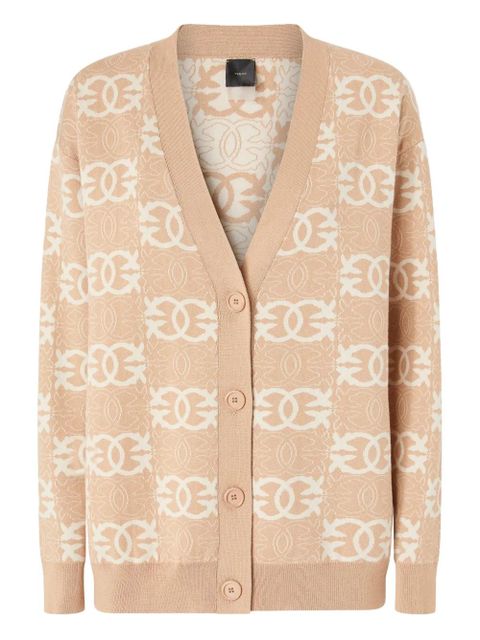 PINKO geometric-pattern cardigan - Neutrals - zdjęcie produktu nr 1