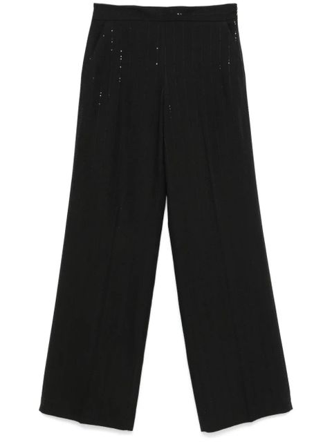 TWINSET sequin-detailing trousers - Black - zdjęcie produktu nr 1