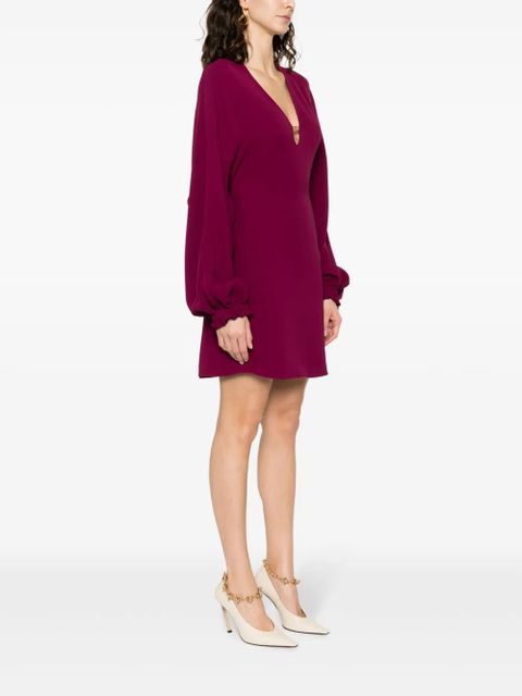 FENDI Cady logo-plaque silk minidress - Red - zdjęcie produktu nr 2