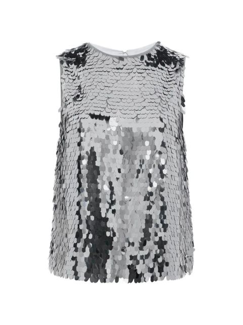 Simon Miller Shirley sequin-embellished top - Silver - zdjęcie produktu nr 1