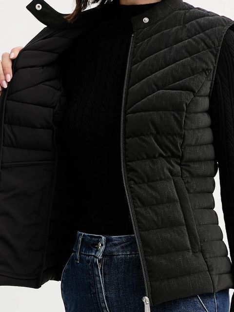 Guess bezrękawnik EMMANUELA kolor czarny przejściowy W5YL14 WHDQ0