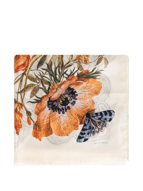 ETRO floral-print silk scarf - Neutrals - zdjęcie produktu nr 1