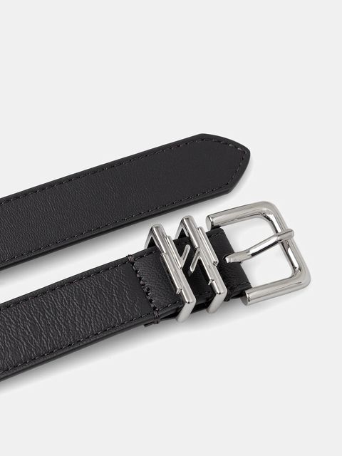 Marella pasek skórzany damski kolor szary 2523506037200 - zdjęcie produktu nr 2