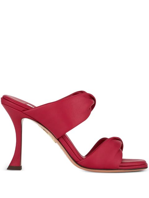 Aquazzura twisted-strap heeled sandals - Red - zdjęcie produktu nr 1