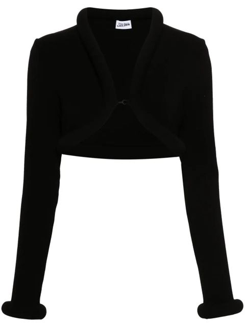 Jean Paul Gaultier padded-trim cropped cardigan - Black - zdjęcie produktu nr 1
