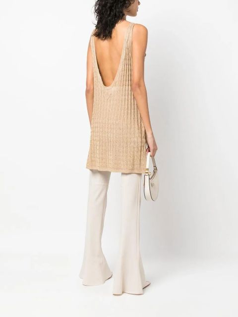 Prada knitted sleeveless midi dress - Gold - zdjęcie produktu nr 2