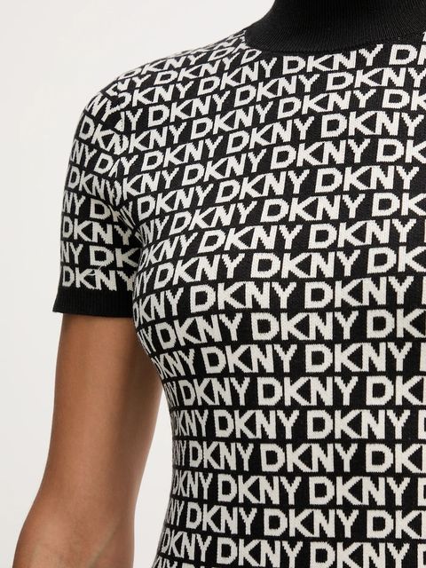 Dkny sukienka kolor czarny mini prosta DJ5R0911