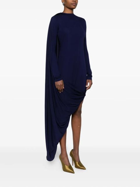 Sportmax draped asymmetrical dress - Blue