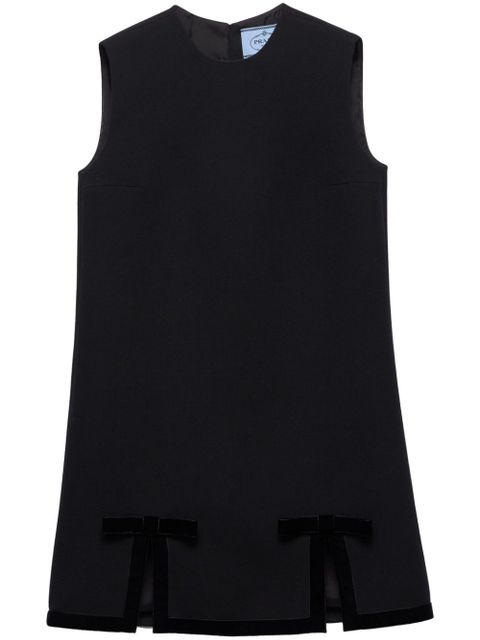 Prada bow-detail mini dress - Black - zdjęcie produktu nr 1
