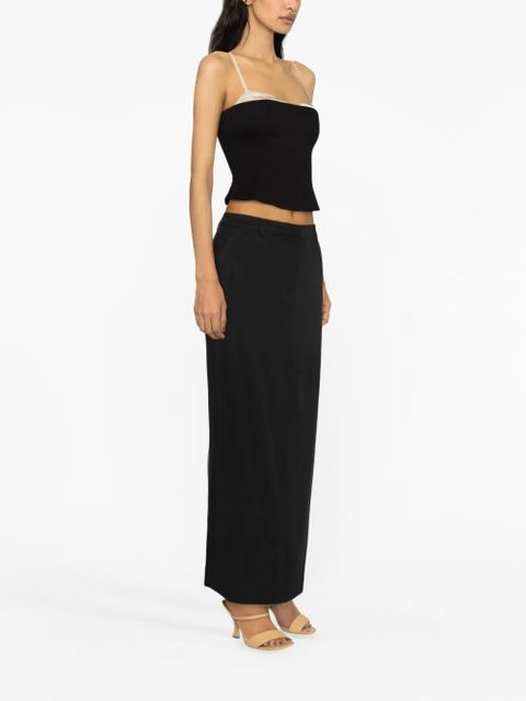 Reformation Melanie contrast-trimmed tank top - Black