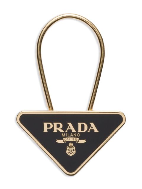 Prada triangle-logo keyring - Gold - zdjęcie produktu nr 1