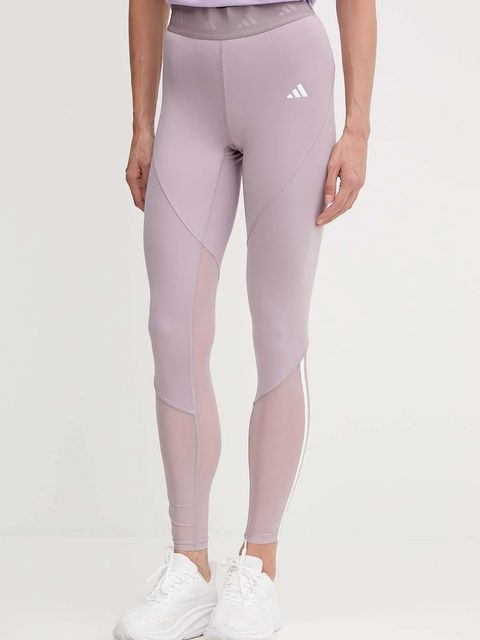 adidas Performance legginsy treningowe HYGLM damskie kolor różowy wzorzyste JX7345 - zdjęcie produktu nr 1