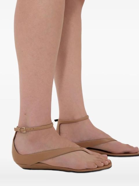 LouLou de Saison Zio ankle-strap flat sandals - Neutrals