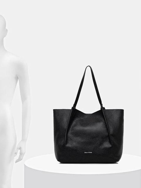 Marc O'Polo torebka skórzana kolor czarny 5000009281