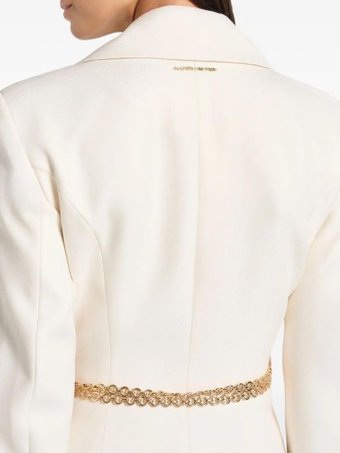 Manière De Voir Zara double-breasted chain blazer dress - Neutrals