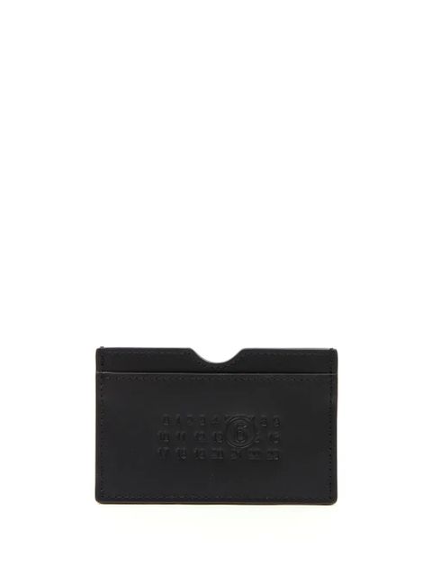 MM6 Maison Margiela Signature leather cardholder - Black - zdjęcie produktu nr 1
