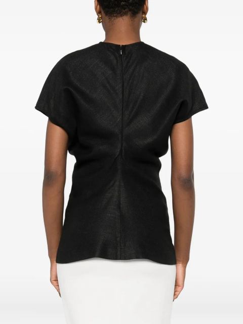 TOTEME ruched-waist top - Black - zdjęcie produktu nr 2