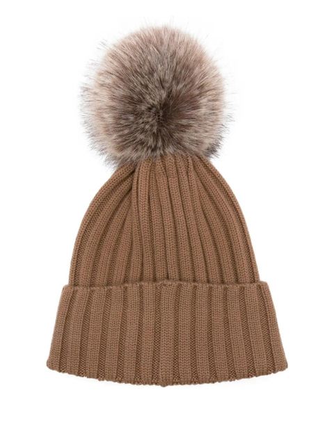 Moncler wool beanie hat - Brown - zdjęcie produktu nr 2