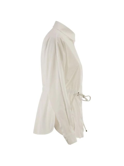 Max Mara MXMTAZZINA elasticated drawstring shirt - White