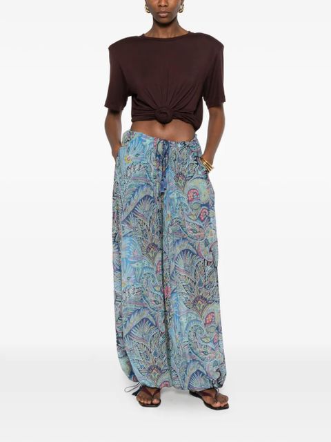 ETRO paisley tassel trousers - Blue - zdjęcie produktu nr 2