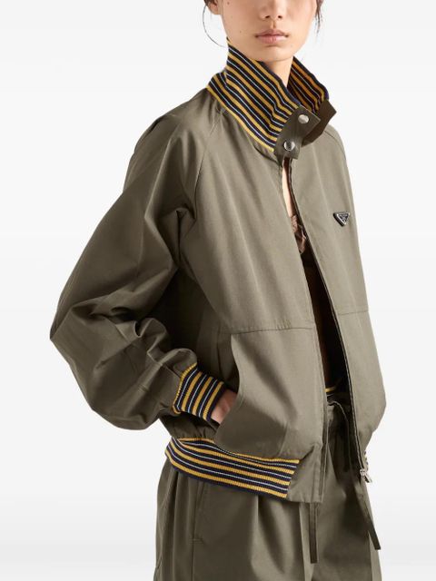 Prada Poplin turtleneck jacket - Green