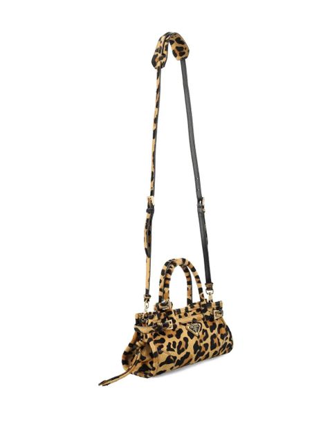 Prada Bonnie leopard print buckle backpack - Neutrals