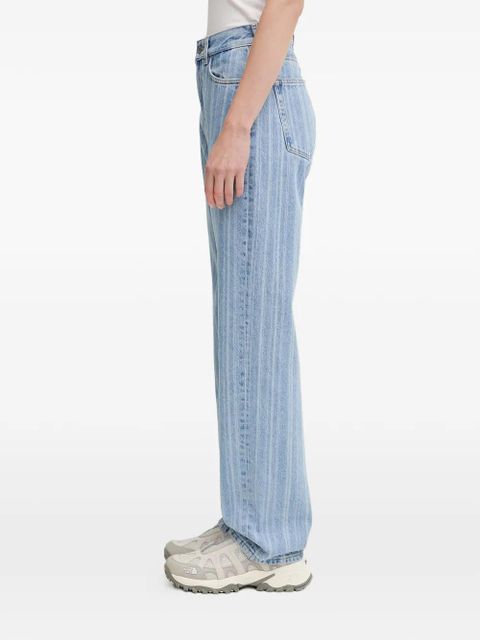 Carhartt WIP striped-pattern jeans - Blue