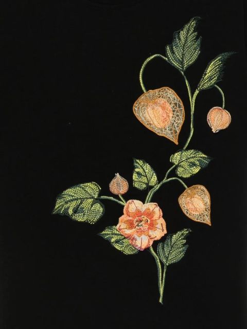 Agua By Agua Bendita Sama Uchuva embroidered T-shirt - Black