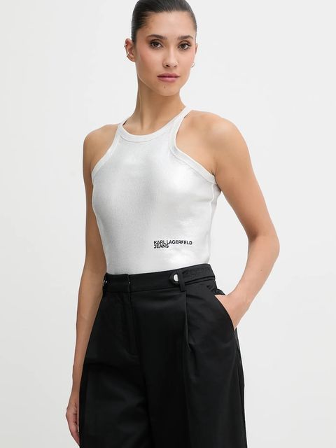 Karl Lagerfeld Jeans top kolor srebrny B1W17052 - zdjęcie produktu nr 1