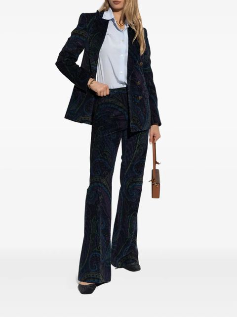 ETRO corduroy double-breasted blazer - Blue