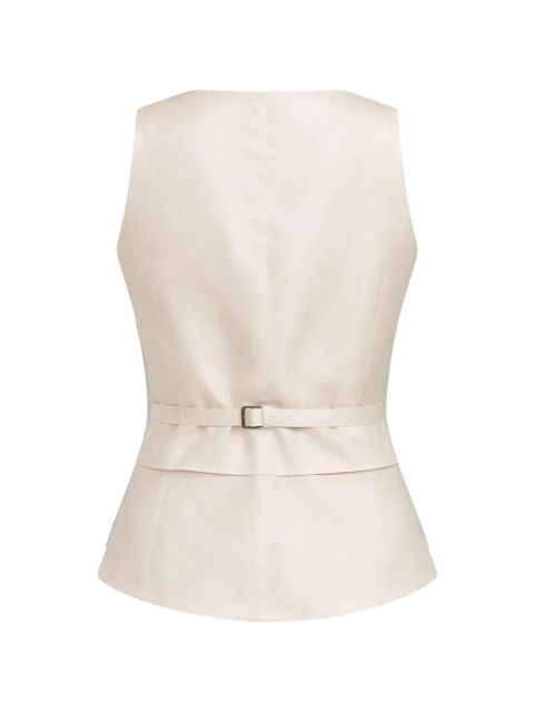 Lauren Ralph Lauren buttoned V-neck waistcoat - Neutrals - zdjęcie produktu nr 2