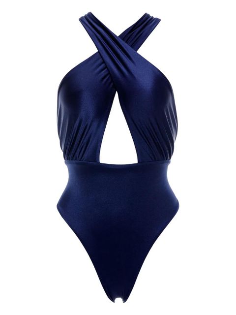 Agua By Agua Bendita cross-front swimsuit - Blue - zdjęcie produktu nr 1