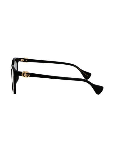 Gucci Eyewear logo-plaque square-frame sunglasses - Black