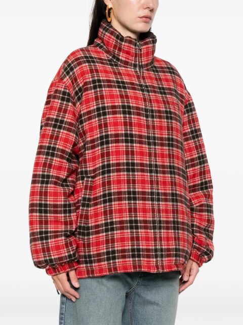 Miu Miu plaid zip jacket - Red - zdjęcie produktu nr 2