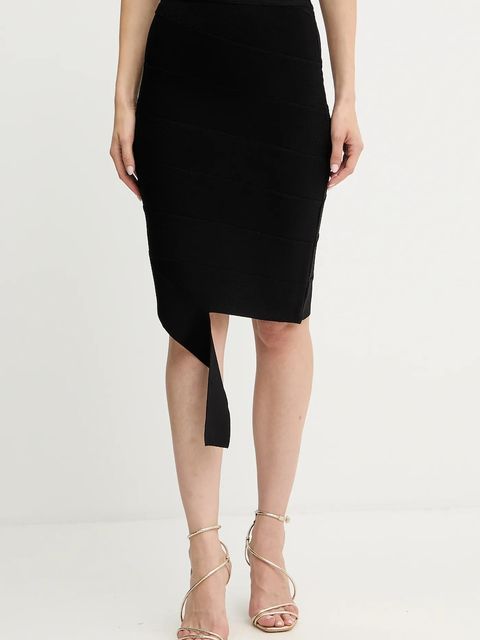 Herve Leger spódnica Alma kolor czarny mini prosta HLT3536090 - zdjęcie produktu nr 1