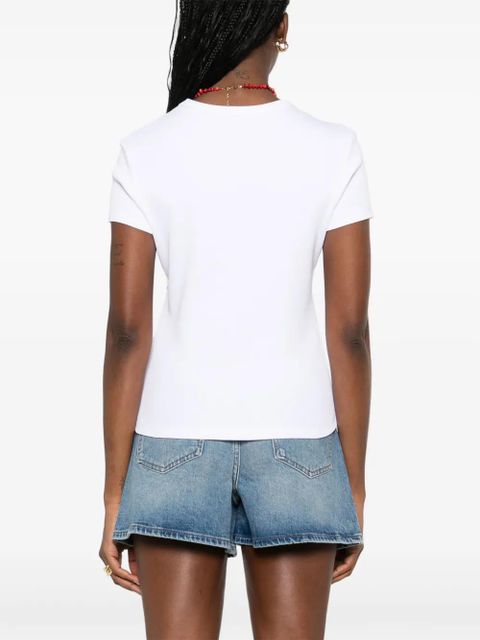 Maje logo-embroidered T-shirt - White