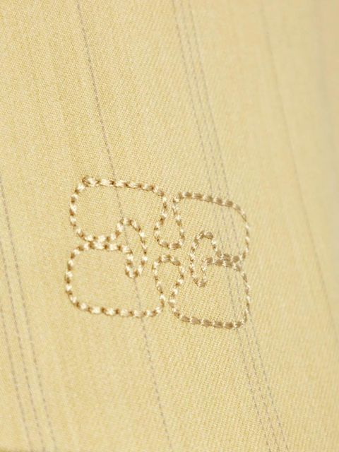 GANNI striped boxy blazer - Neutrals