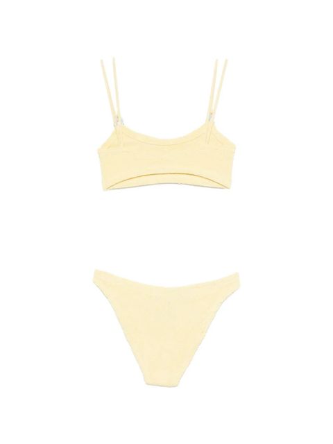 Hunza G bead-embellished seersucker bikini - Yellow - zdjęcie produktu nr 2