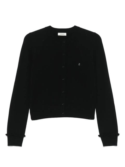 SANDRO ruffle-trim cardigan - Black - zdjęcie produktu nr 1
