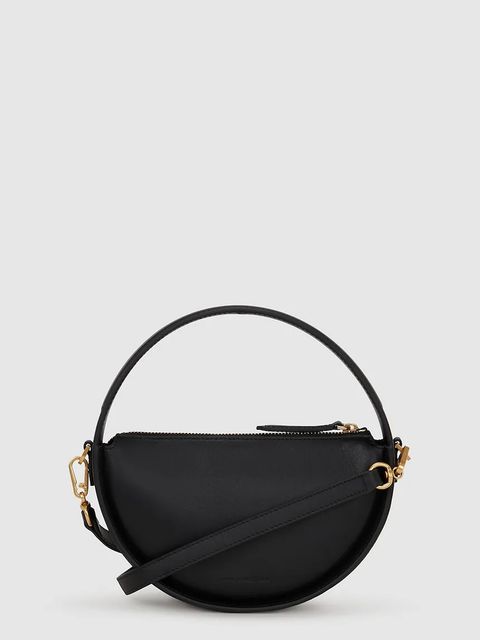 Karl Lagerfeld torebka skórzana K/SIGNATURE kolor czarny A3W30047 - zdjęcie produktu nr 2