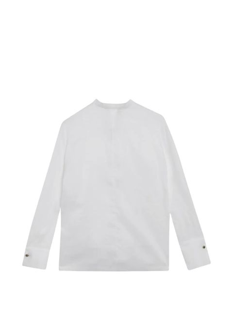Max Mara band-collar long-sleeve shirt - White - zdjęcie produktu nr 2