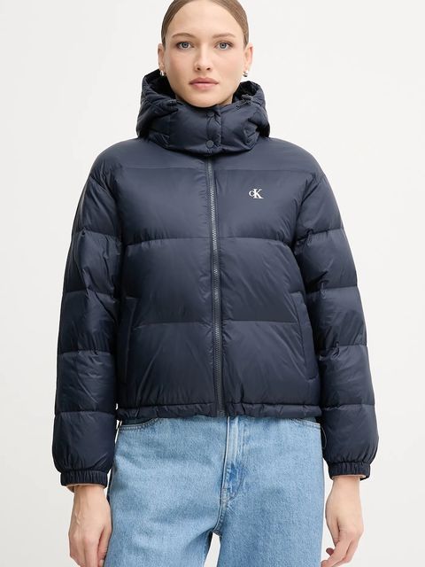 Calvin Klein Jeans kurtka puchowa kolor granatowy zimowa oversize LV047D501G - zdjęcie produktu nr 1