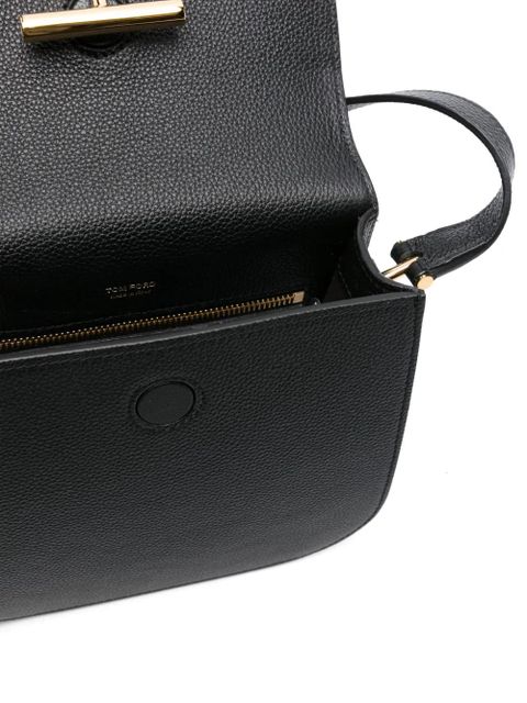TOM FORD Hanging-T-hardware leather bag - Black