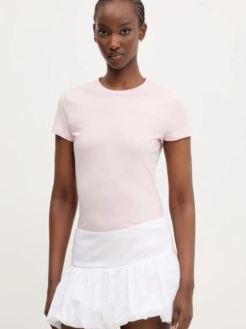 Abercrombie & Fitch t-shirt damski kolor różowy KI139-5249