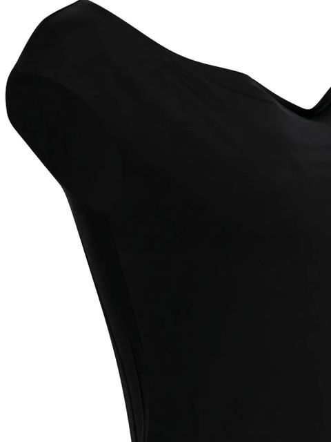 Max Mara boat-neck silk top - Black